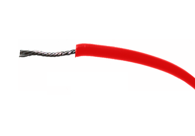 Kabel (vodič) olověný, červený, 1m