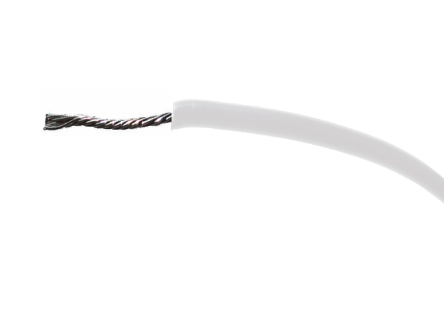 Kabel (vodič) olověný, bílý, 1m