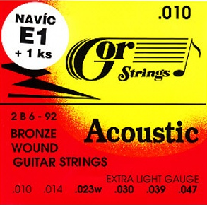 Struny kytarové (.010 - .047), 2B6 - 92