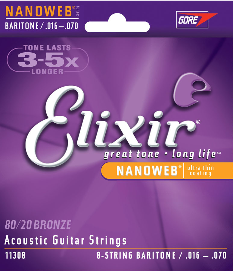 ELIXIR 11308 Baritone - 8 strings