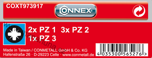 Sada bitů PZ + mag. držák, 7ks  COXT973917